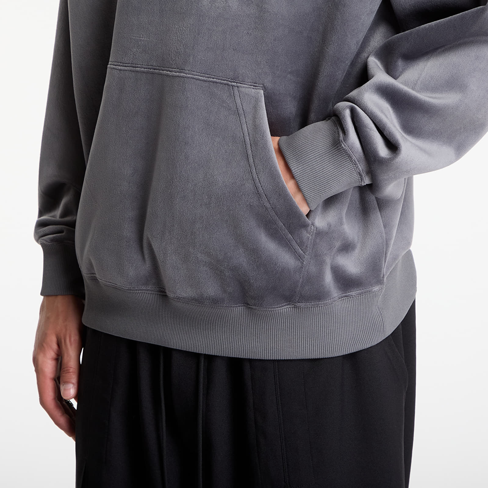 Men's hoodies Y-3 Velvet Corduroy Hoodie UNISEX Grey Five