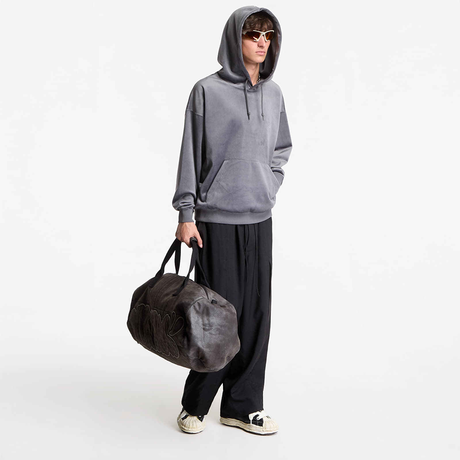 Men's hoodies Y-3 Velvet Corduroy Hoodie UNISEX Grey Five