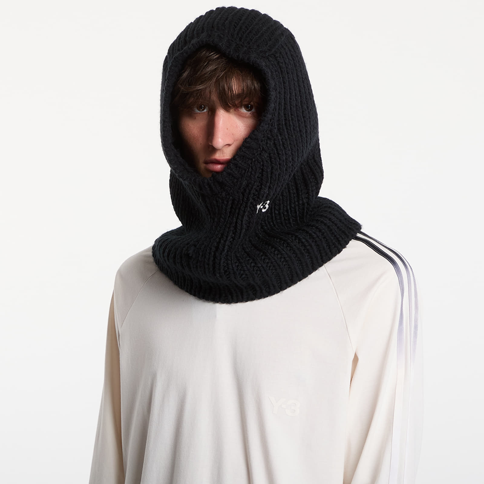 Trička Y-3 Oversized Gradient Stripes Long Sleeve T-Shirt UNISEX Chalk White