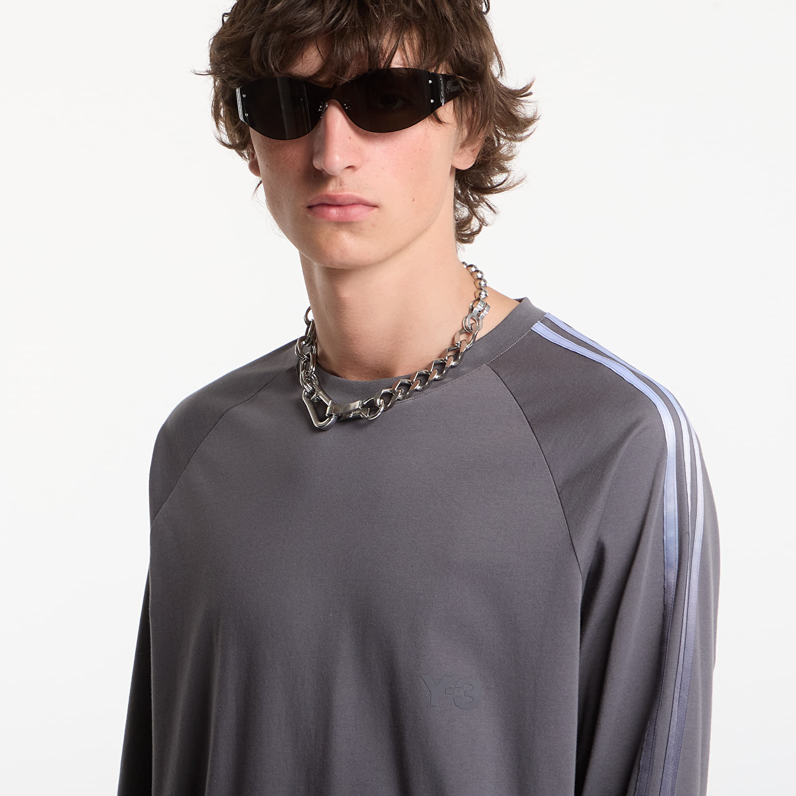 T-shirts Y-3 Oversized Gradient Stripes Long Sleeve T-Shirt UNISEX Grey Five