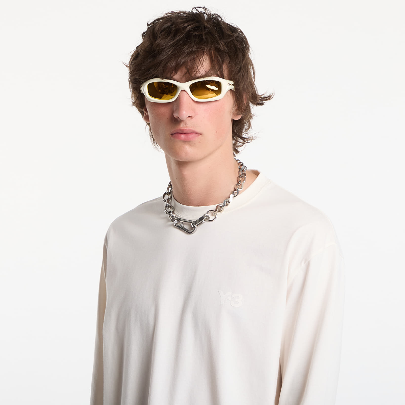 Magliette Y-3 Logo Long Sleeve Long-Sleeve Top UNISEX Chalk White