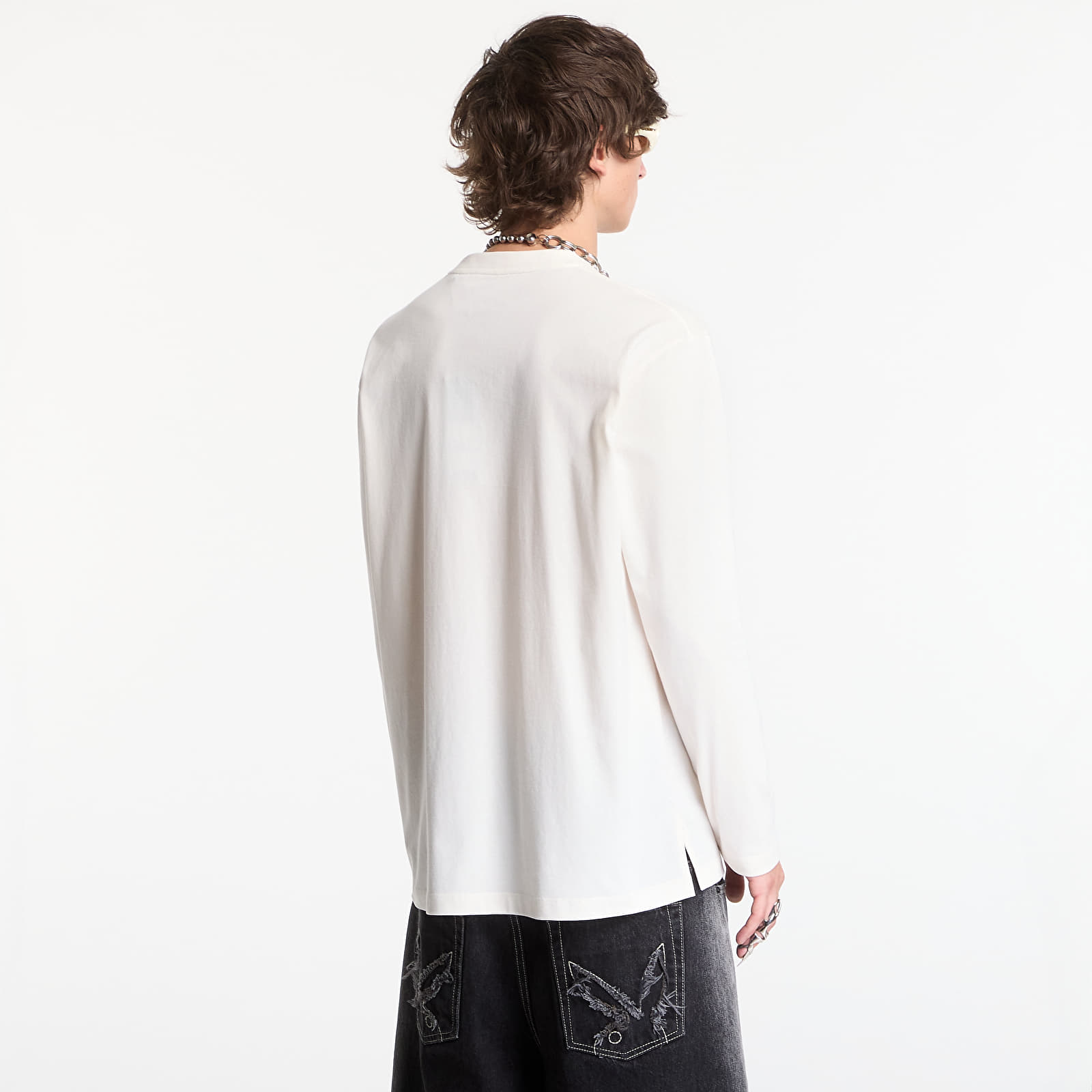 Magliette Y-3 Logo Long Sleeve Long-Sleeve Top UNISEX Chalk White
