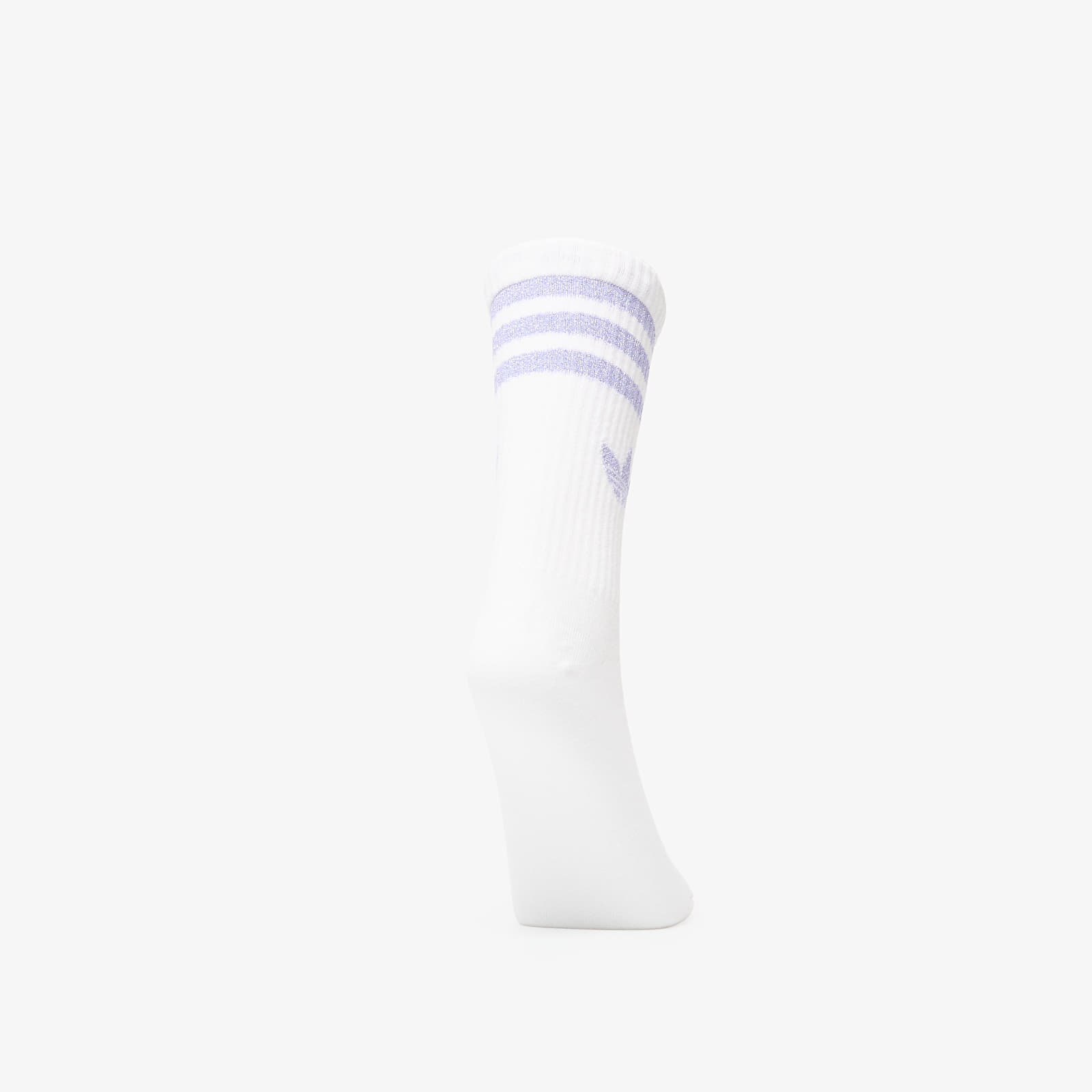Férfi zoknik adidas 3 Stripes Glitter Crew Socks 3-Pack White/ Ice Lavender