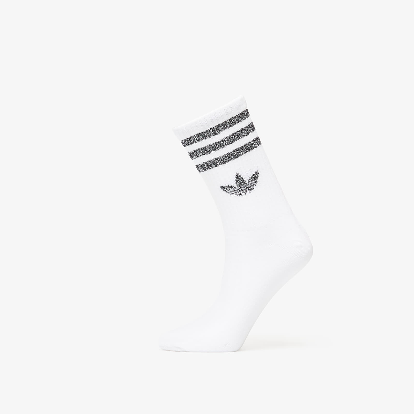 Чоловічі шкарпетки adidas 3 Stripes Glitter Crew Socks 3-Pack White/ Silver Met./ Black
