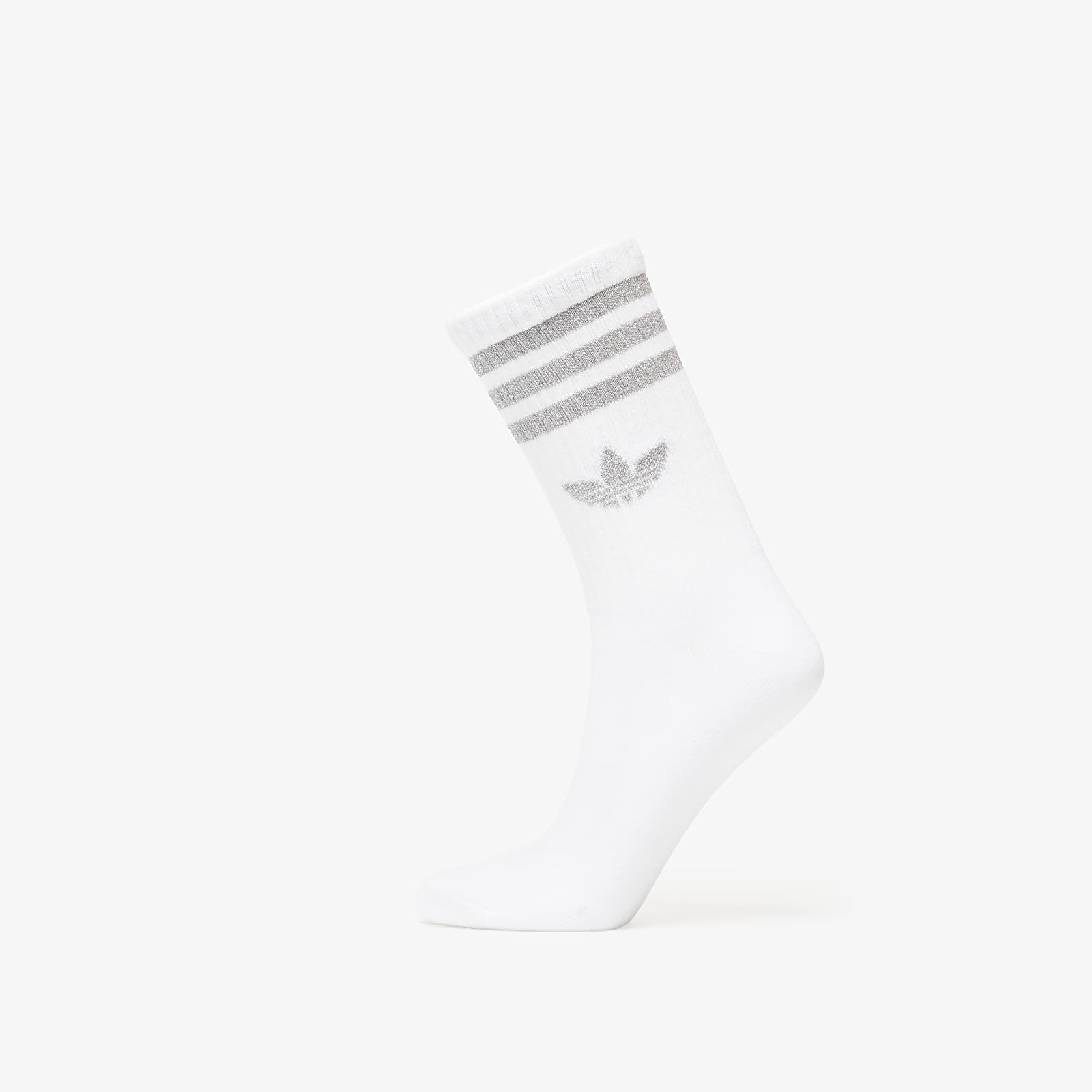 Чоловічі шкарпетки adidas 3 Stripes Glitter Crew Socks 3-Pack White/ Silver Met./ Black