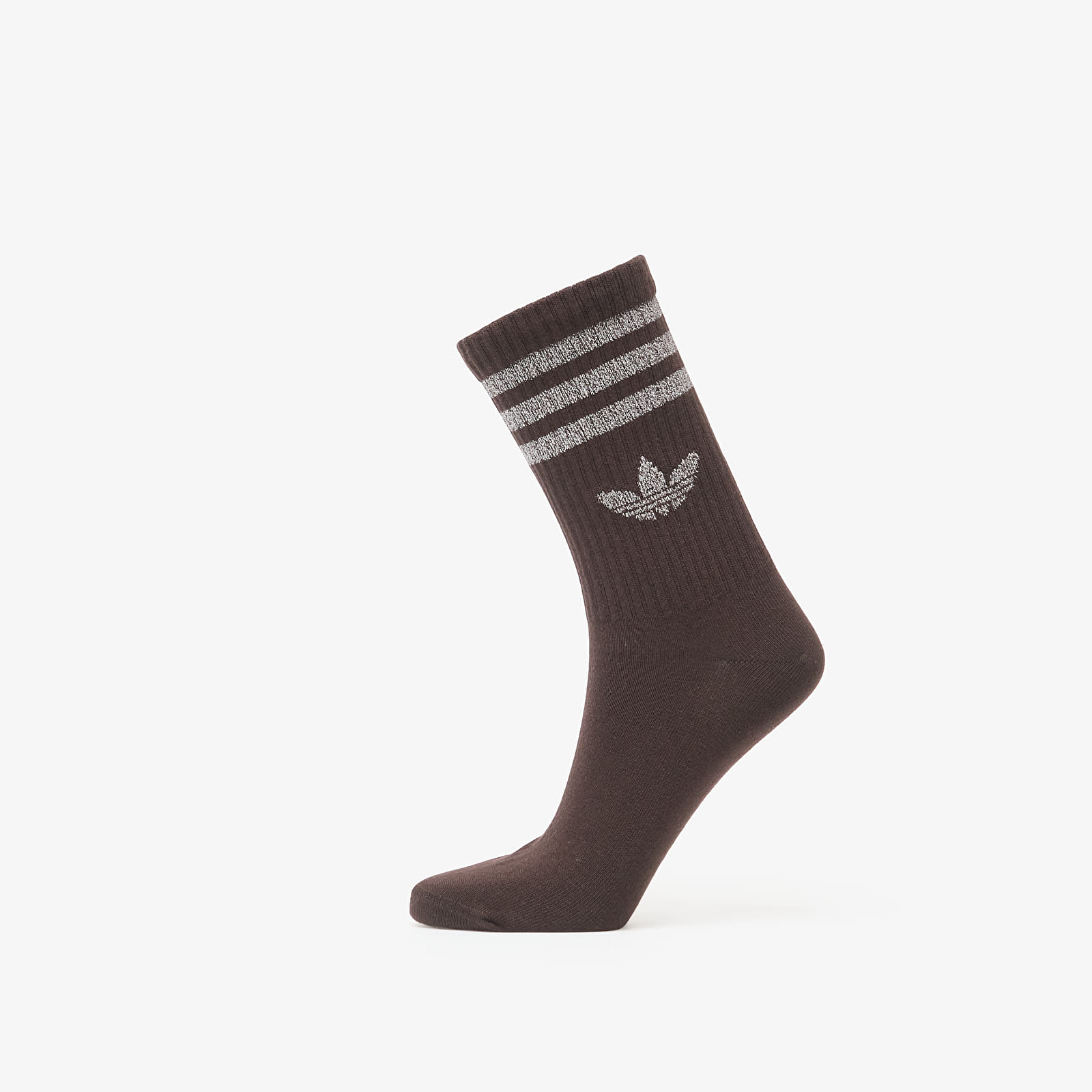 Men's socks adidas 3 Stripes Glitter Crew Socks 3-Pack Off White/ Aurora Coffee