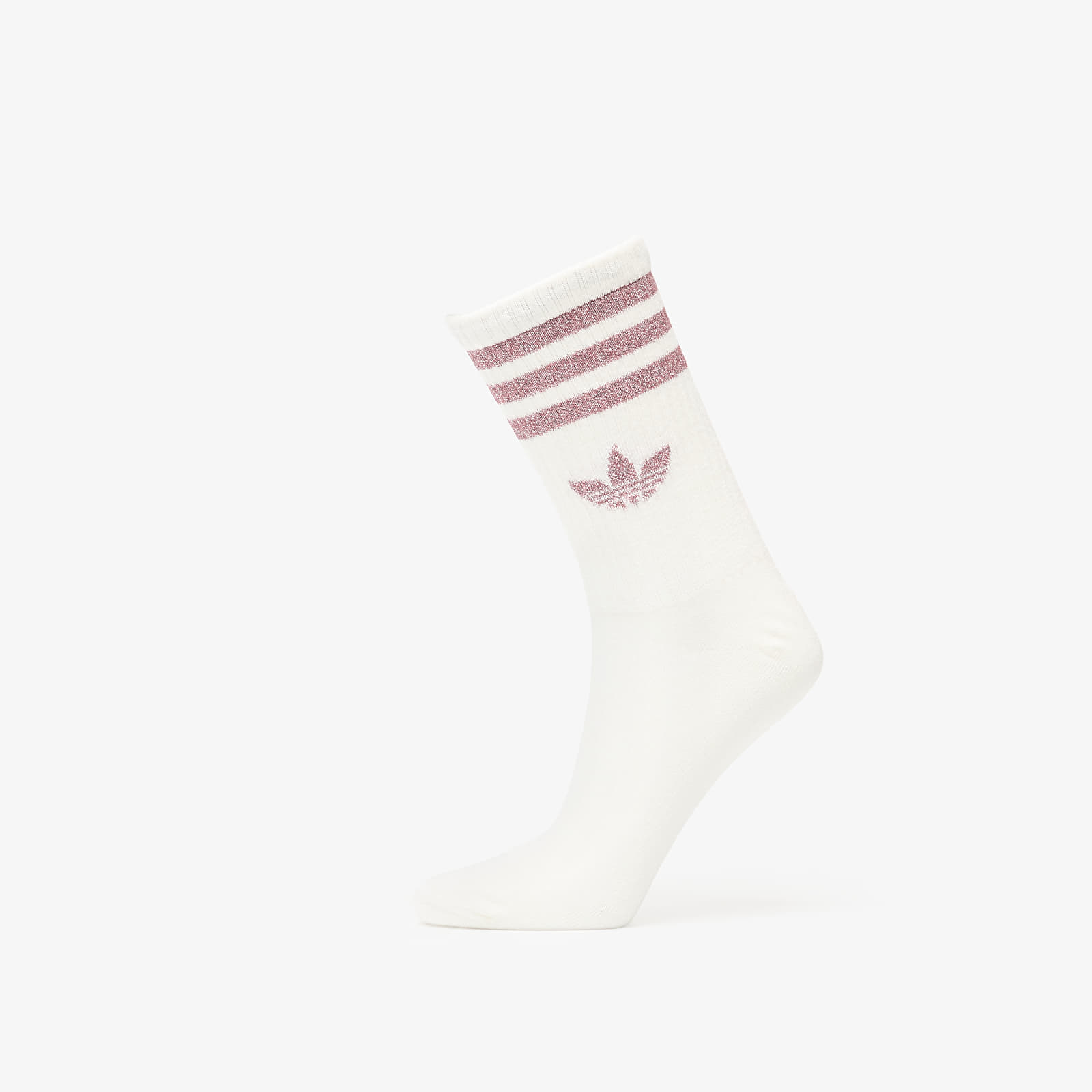 Men's socks adidas 3 Stripes Glitter Crew Socks 3-Pack Off White/ Aurora Coffee