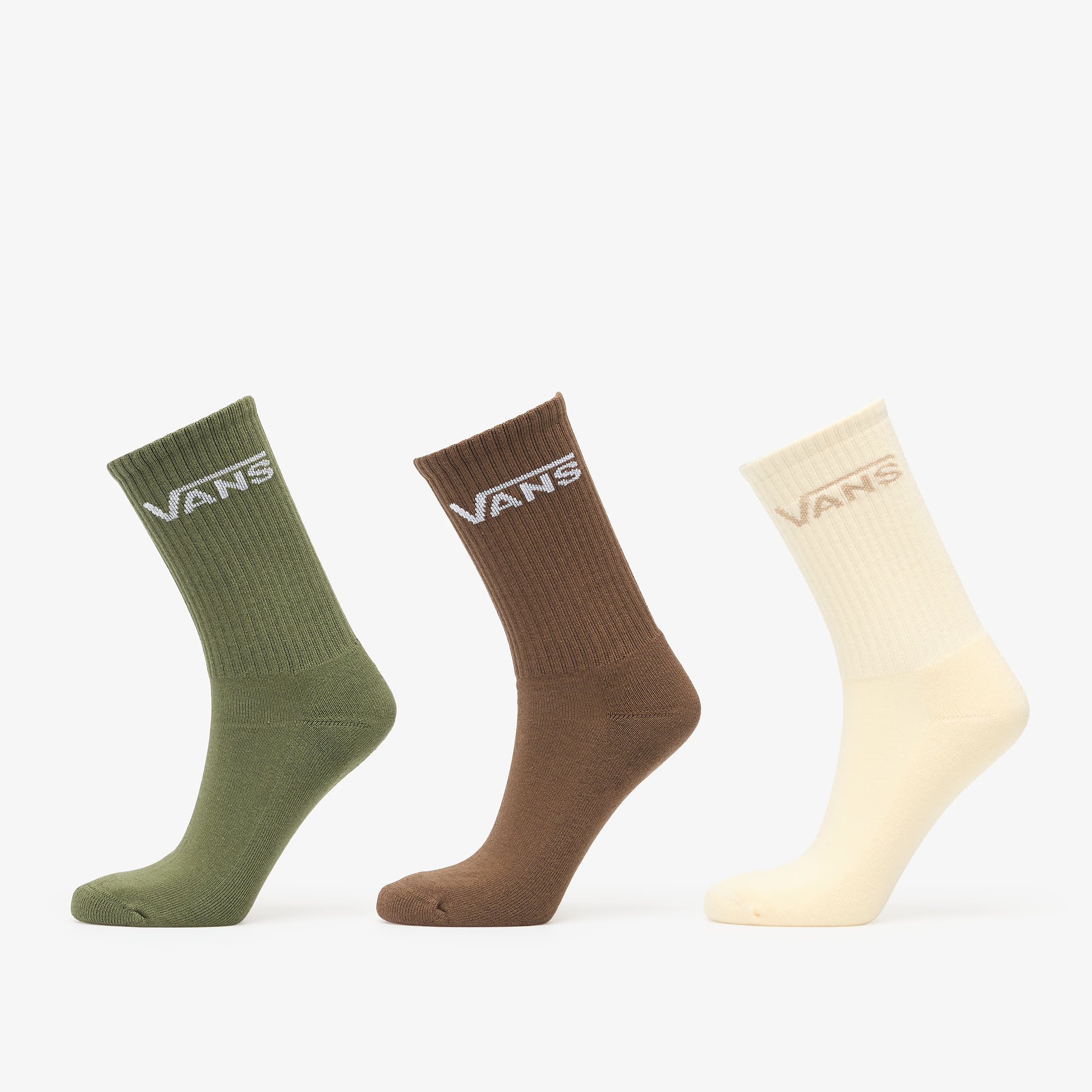 Чорапи Vans Rox Classic Crew Socks Green/ White/Brown M