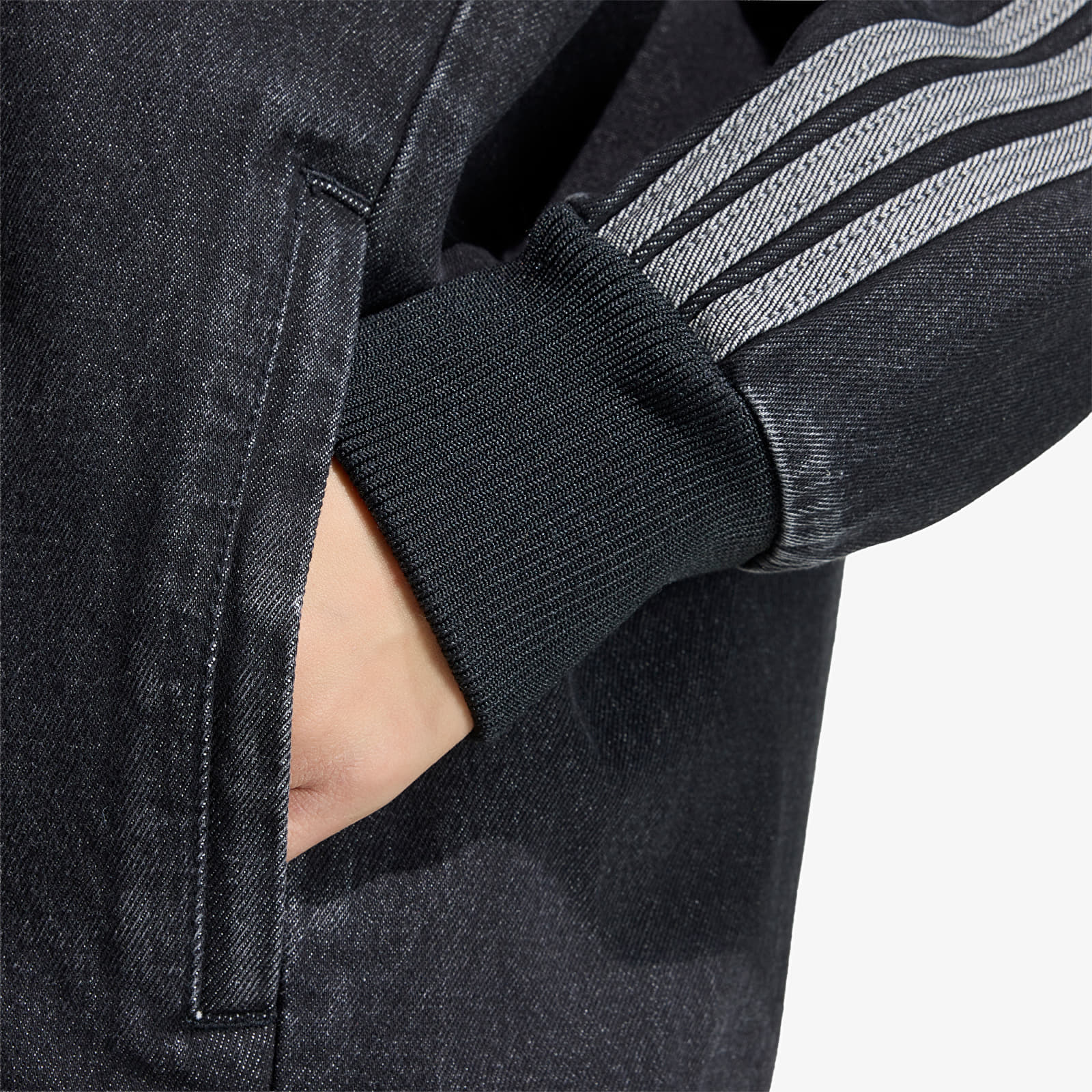 Jacken adidas SST Oversized Denim Tracktop True Black Denim