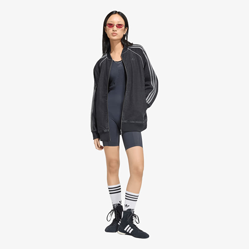 adidas SST Oversized Denim Tracktop True Black Denim | Footshop