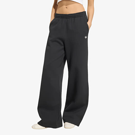 adidas Essentials Wide Leg Fleece Pants Black