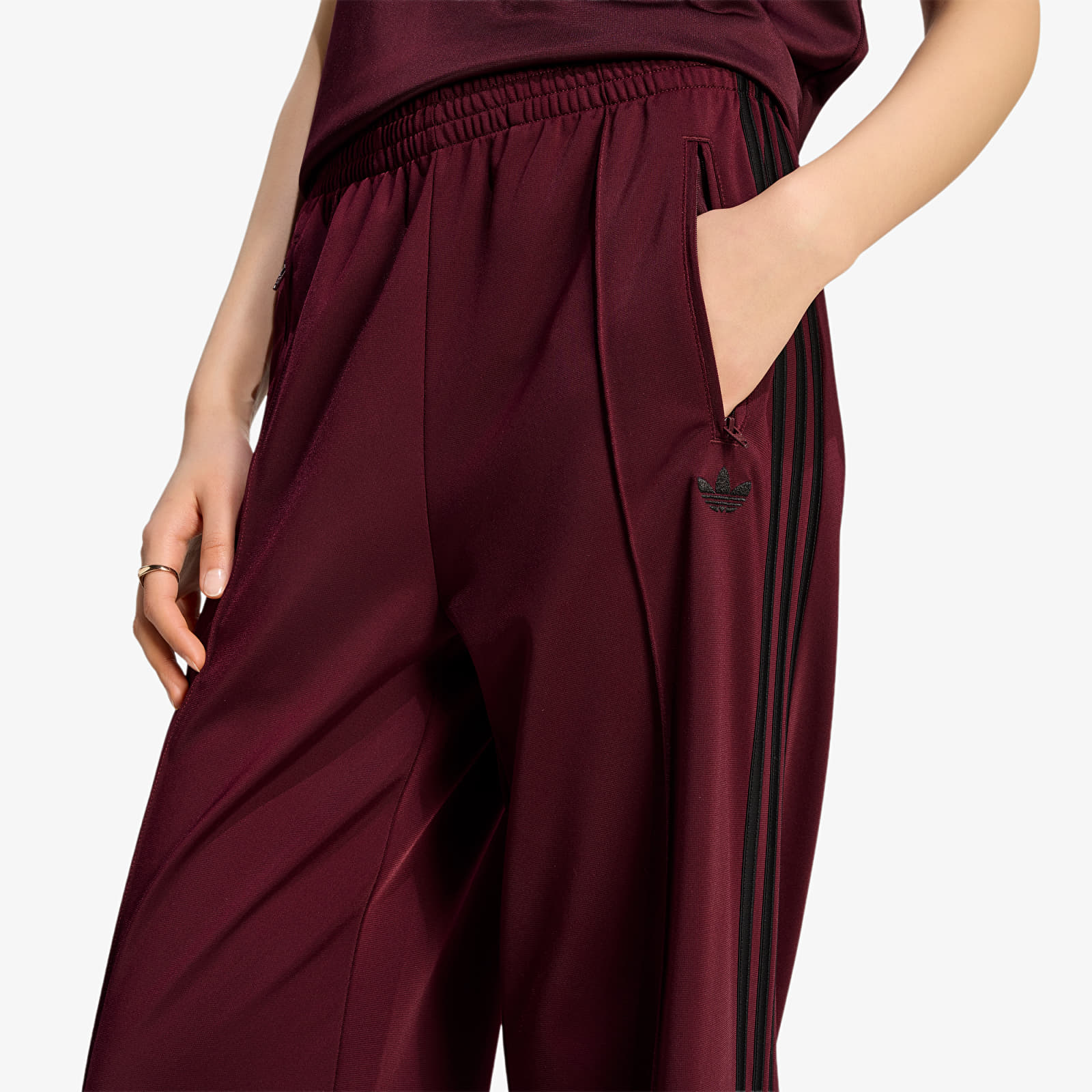 Chandal adidas Firebird Loose Tracksuit Pants Maroon/ Black