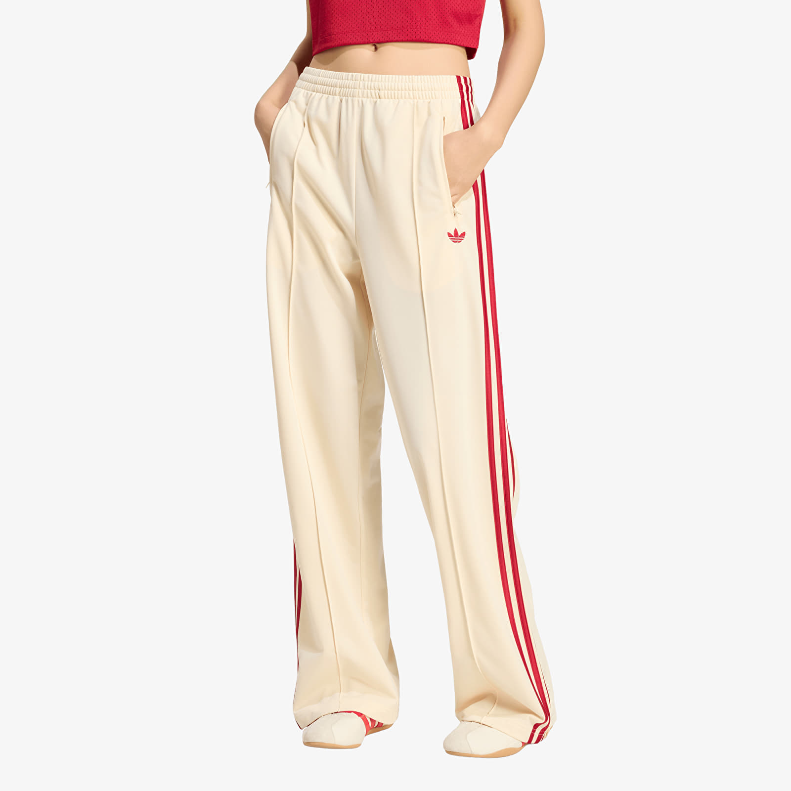 Jogger Pants adidas Firebird Loose Tracksuit Pants Warm Vanilla/ Team Victory Red