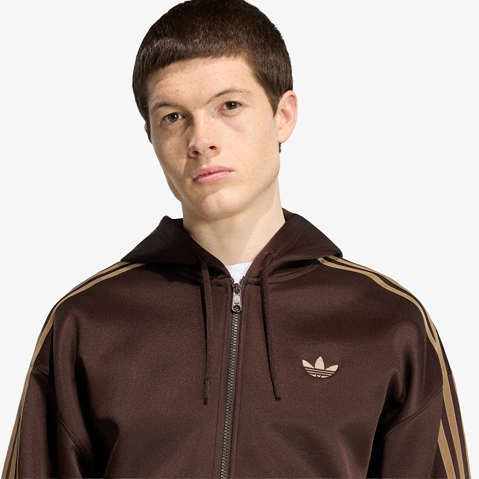 Sweats à capuche homme adidas Adicolor Spacer Oversized Hoodie Aurora Coffee