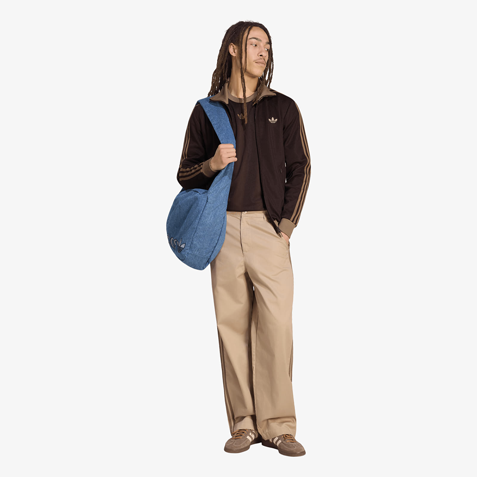 Muške dukserice adidas Classic Track Top Aurora Coffee