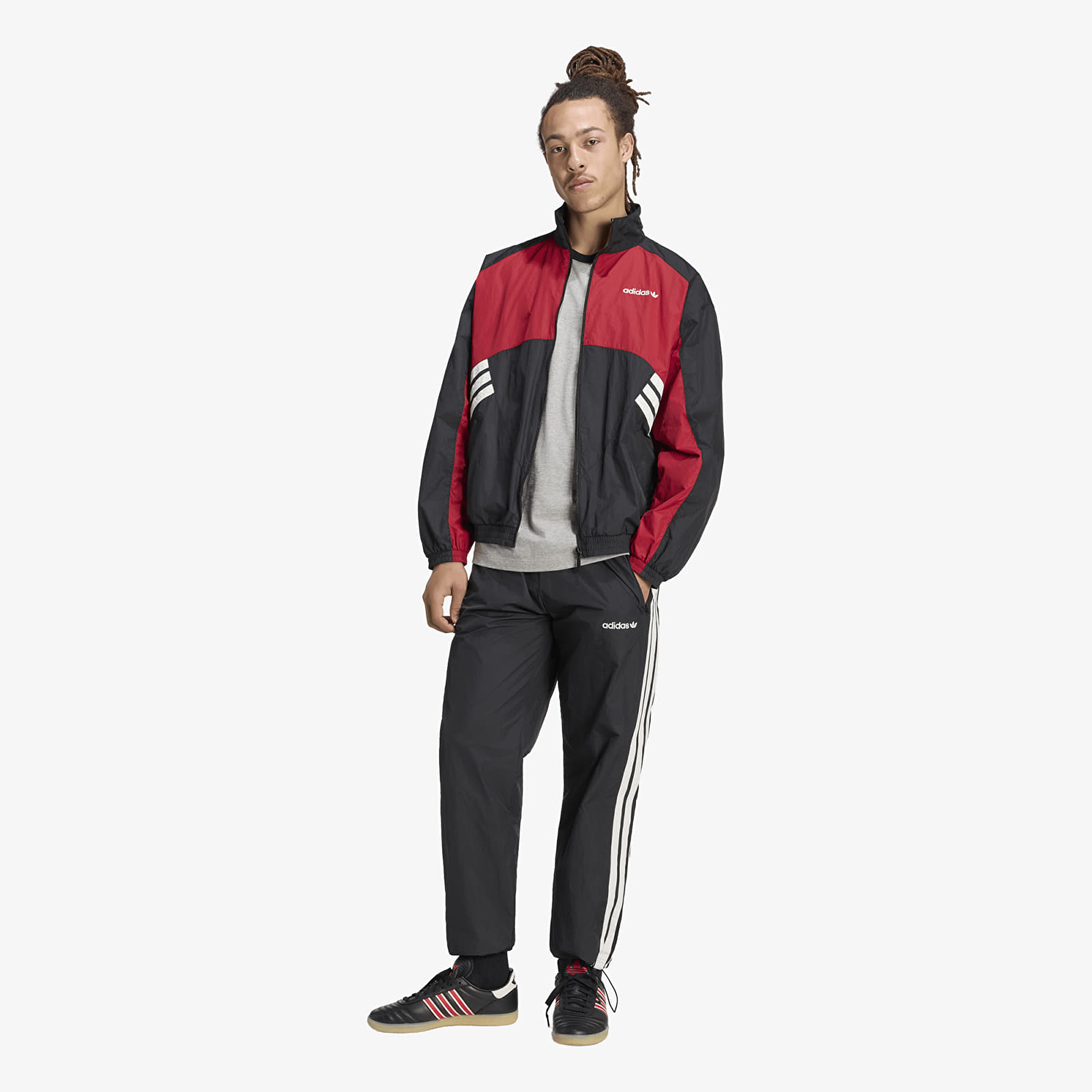 Men's jackets adidas Cutline Tracktop Black/ Team Victory Red