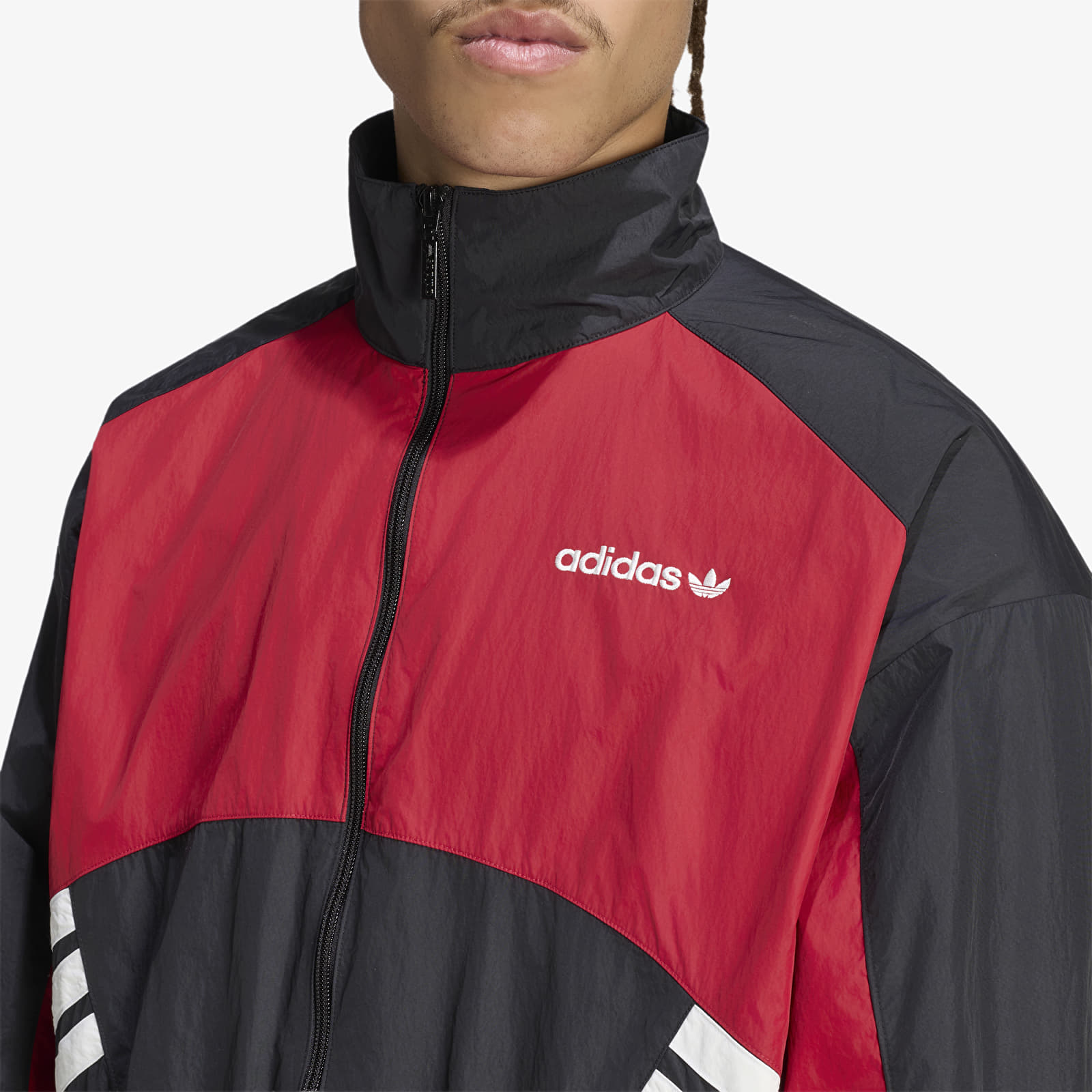 Men's jackets adidas Cutline Tracktop Black/ Team Victory Red