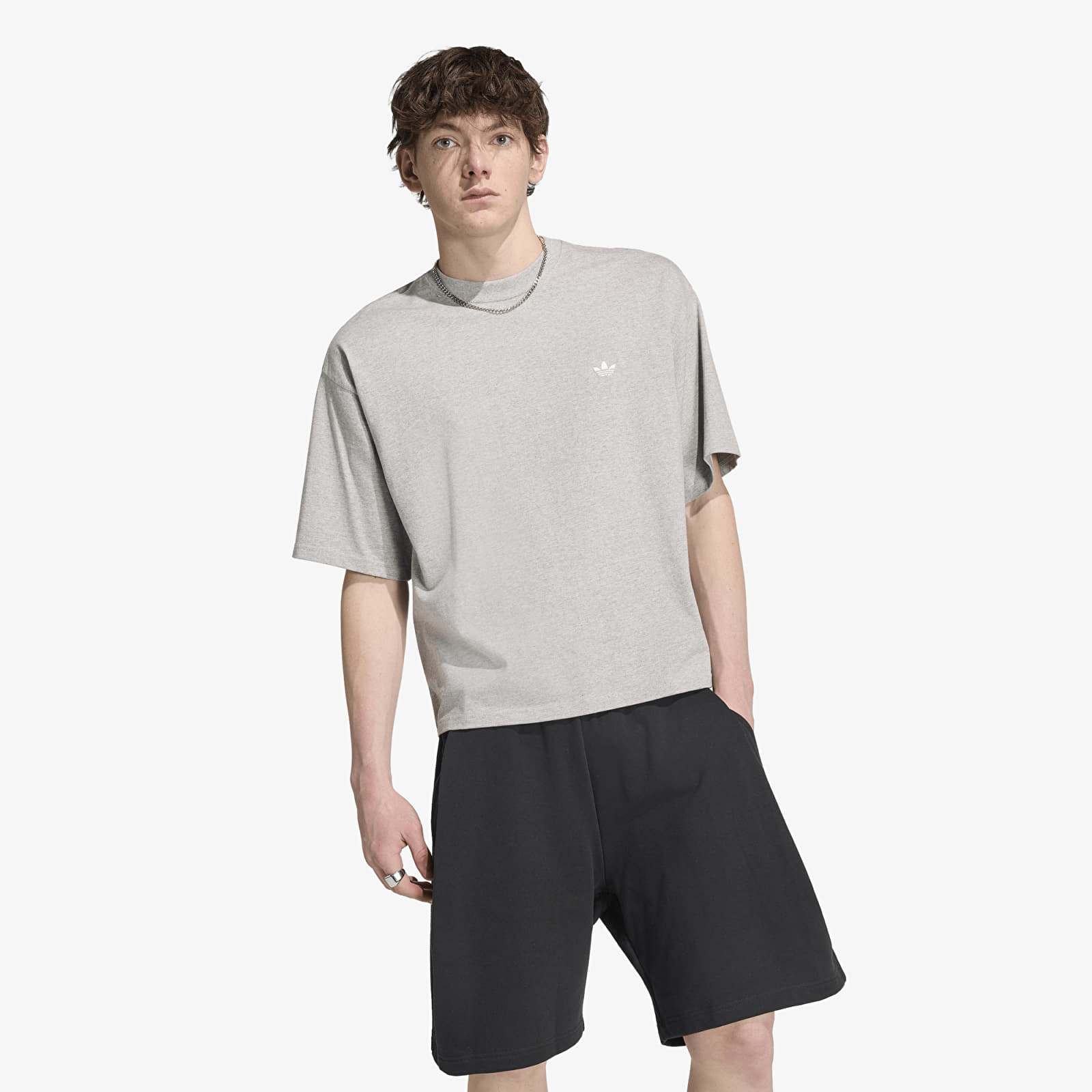 T-shirts homme adidas Trefoil Essentials Oversized T-shirt Medium Grey Heather