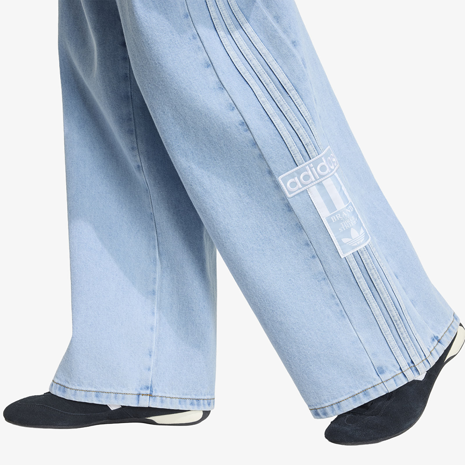 Pantalons femme adidas Adibreak Mid-Rise Wide-Leg Denim Pants Light Denim