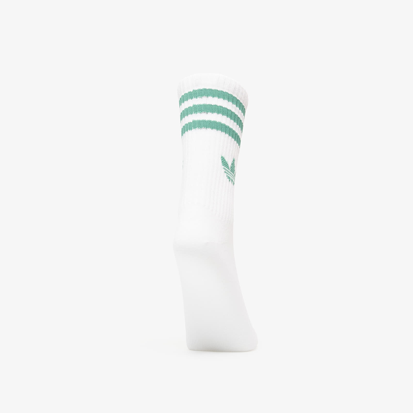 Κάλτσες adidas 3 Stripes Crew Socks 3 Pairs White/ Rich Green/ Collegiate Green