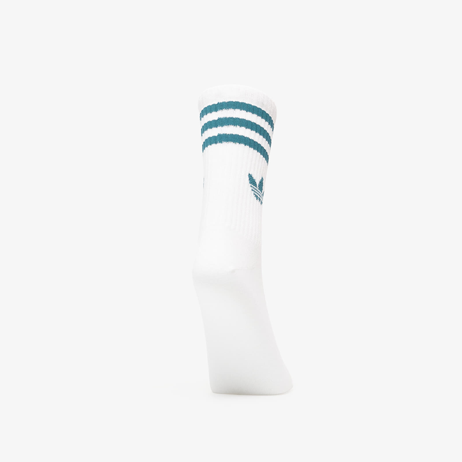 Κάλτσες adidas 3 Stripes Crew Socks 3 Pairs White/ Rich Green/ Collegiate Green