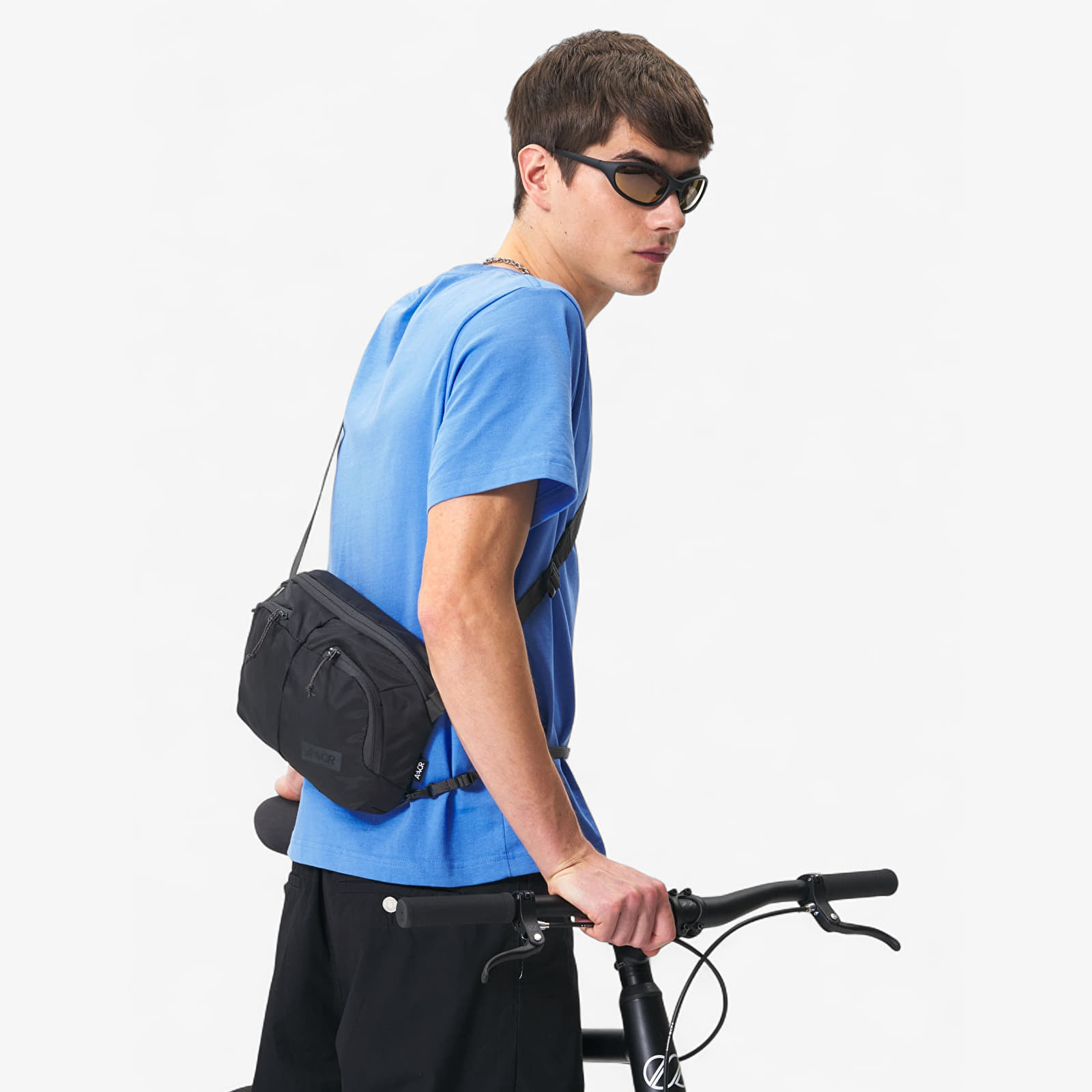 Men's Shoulder Bags AEVOR Sacoche Bag Ripstop Charcoal Black