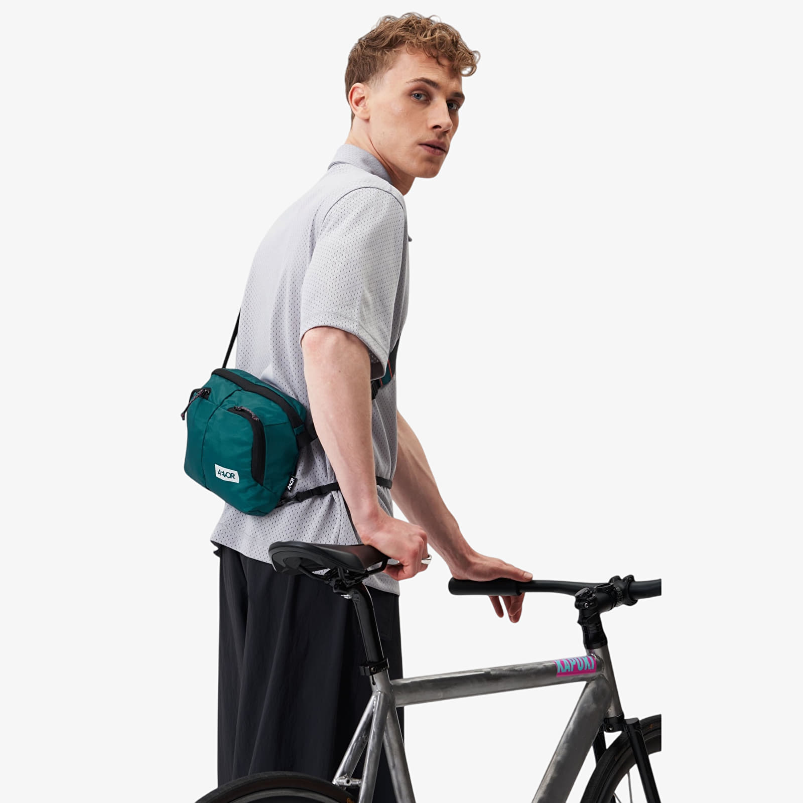 Men's Shoulder Bags AEVOR Sacoche Bag Ripstop Evergreen