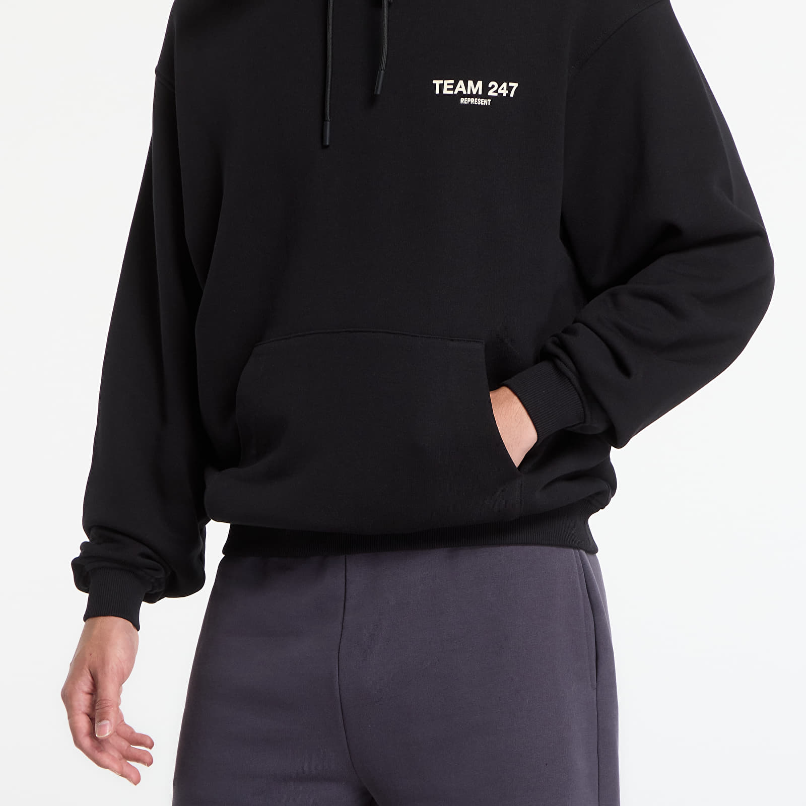Hoodies and sweatshirts  REPRESENT 247 Team Oversized Hood UNISEX Jet Black