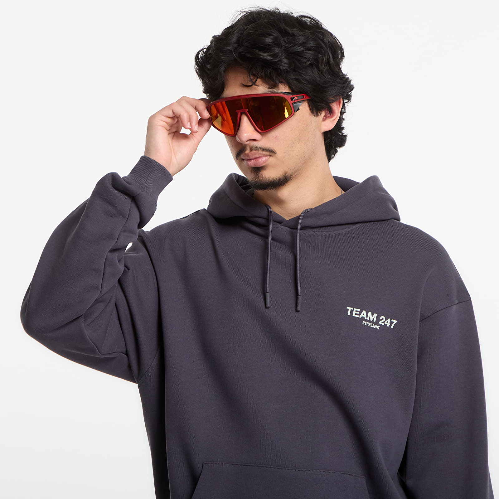 Sweatshirts REPRESENT 247 Team Oversized Hood UNISEX Graphene
