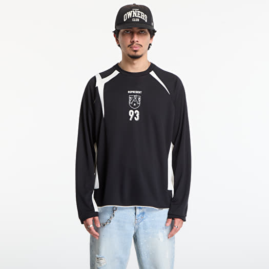 REPRESENT Star Football Long Sleeved UNISEX Jet Black