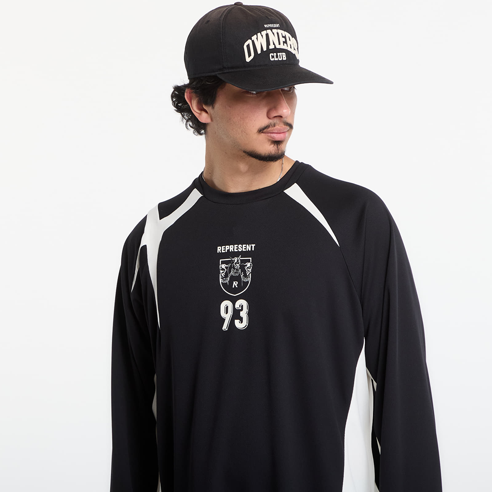 Koszulki REPRESENT Star Football Long Sleeved UNISEX Jet Black
