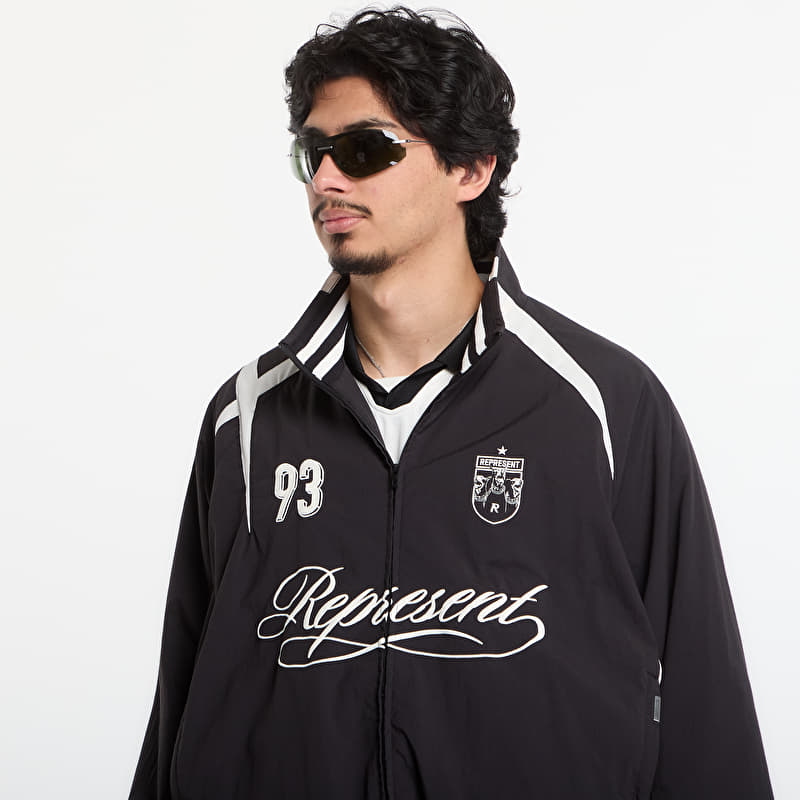 REPRESENT Woven Track Star Jacket UNISEX Jet Black | Footshop