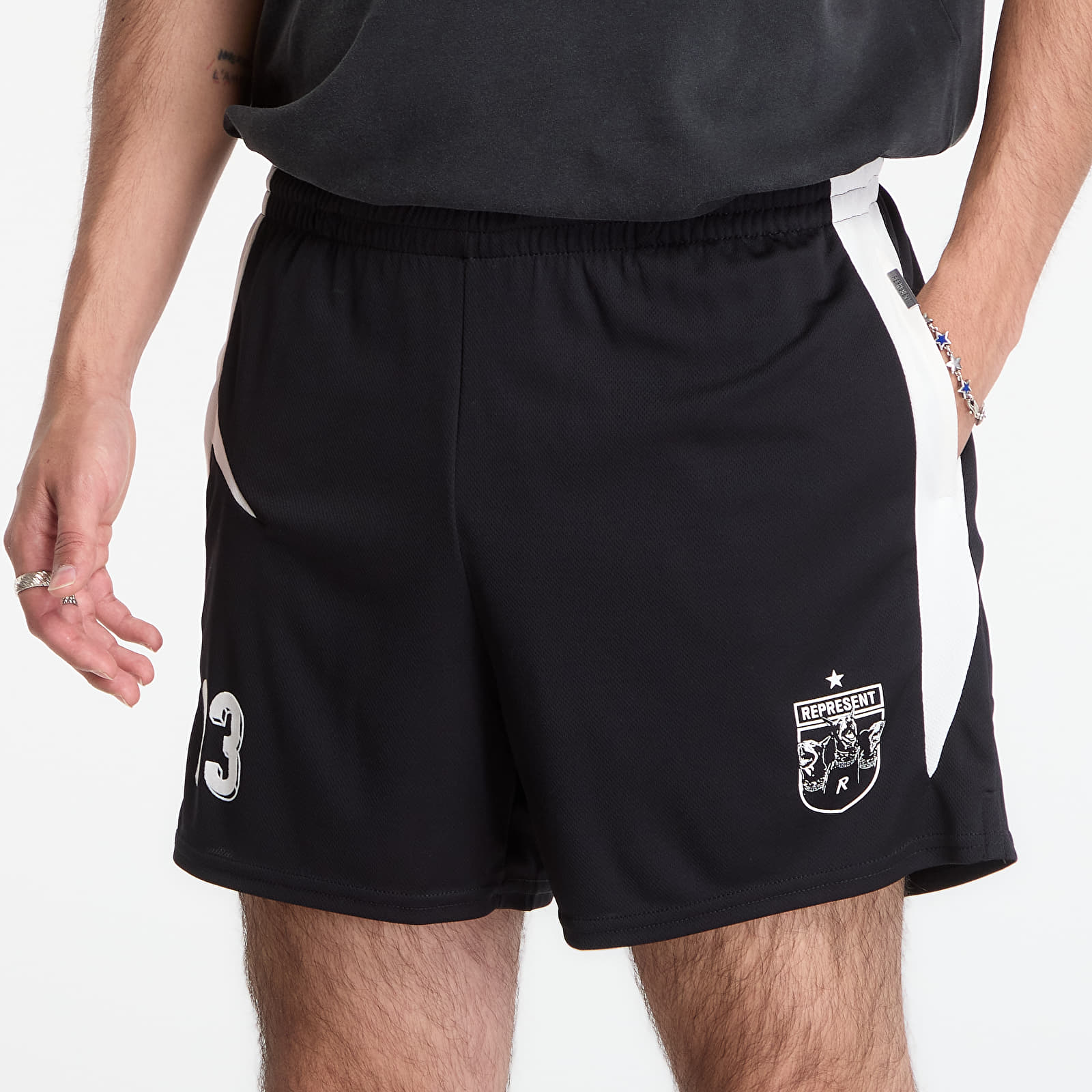 Shorts REPRESENT Star Football Panelled Shorts Jet Black
