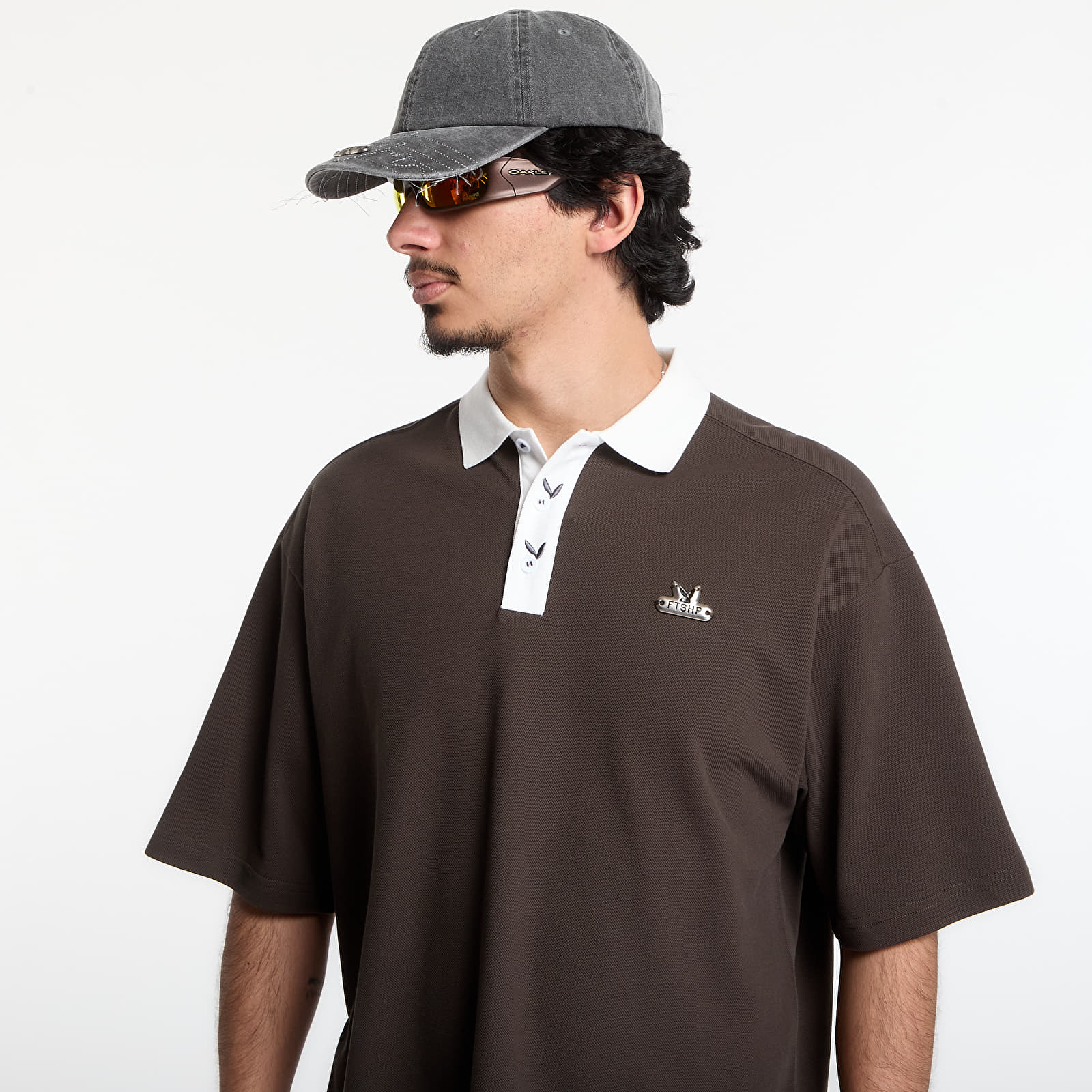 Men's T-shirts Playboy x FTSHP Short Sleeve Polo Dark Grey