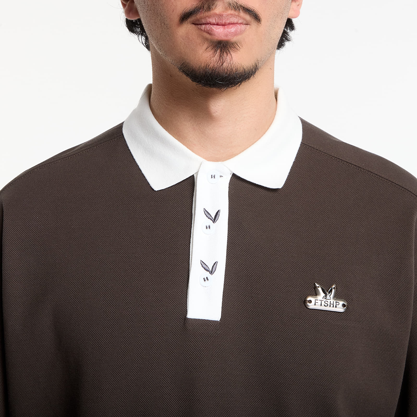 Men's T-shirts Playboy x FTSHP Short Sleeve Polo Dark Grey