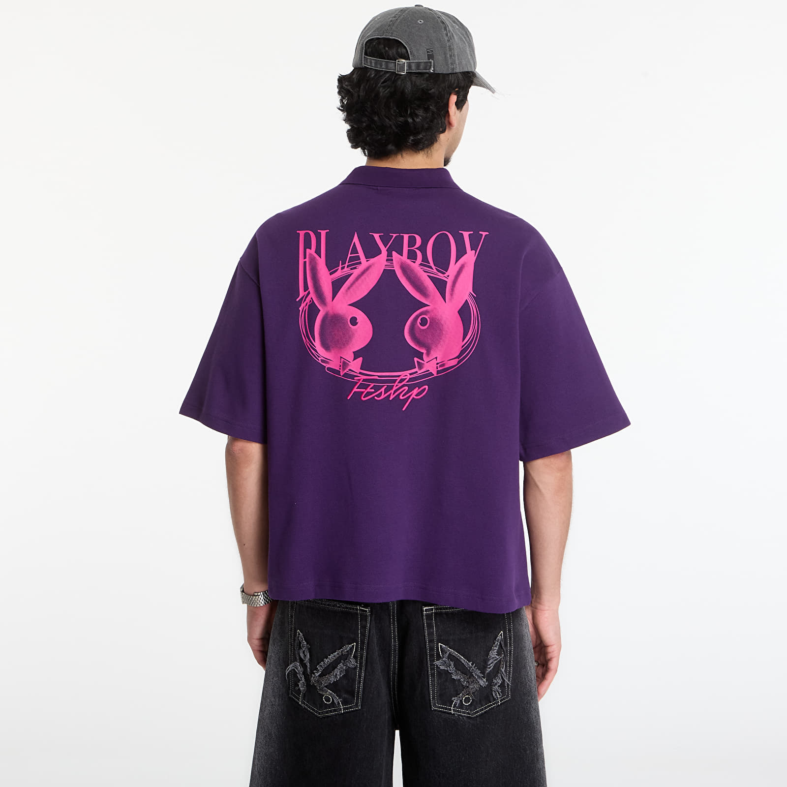 Men's T-shirts Playboy x FTSHP Short Sleeve Polo Purple