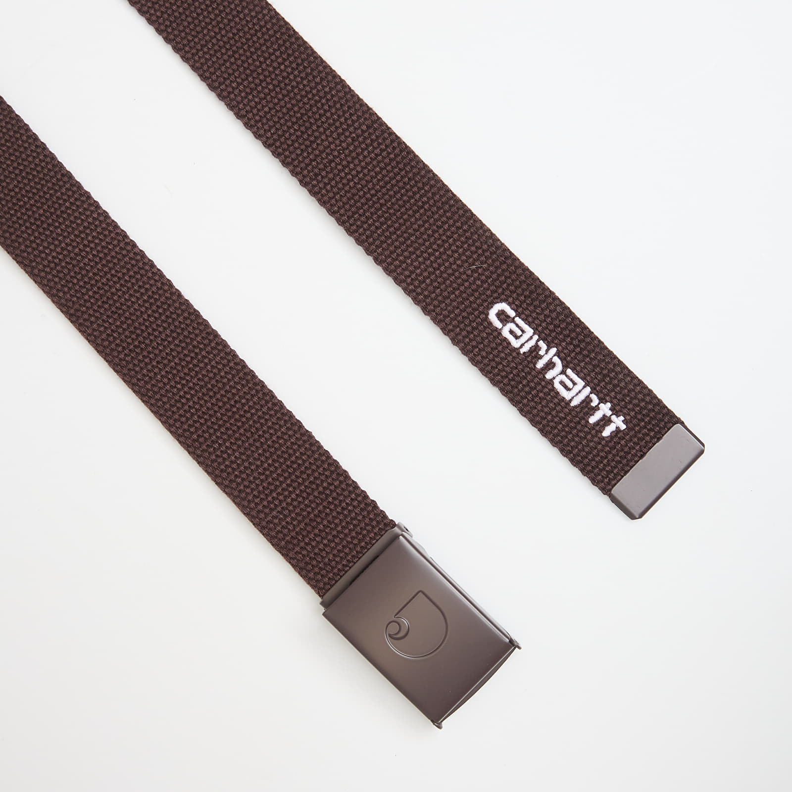 Opasky Carhartt WIP C-Logo Belt Tonal Palisander/ White