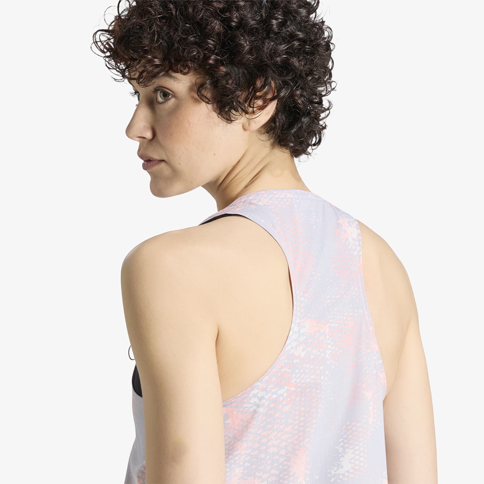 Débardeurs  adidas Adi365 Running Animal Print Iconic Tank Grey One/ Semi Frozen Turbo/ Glory Grey