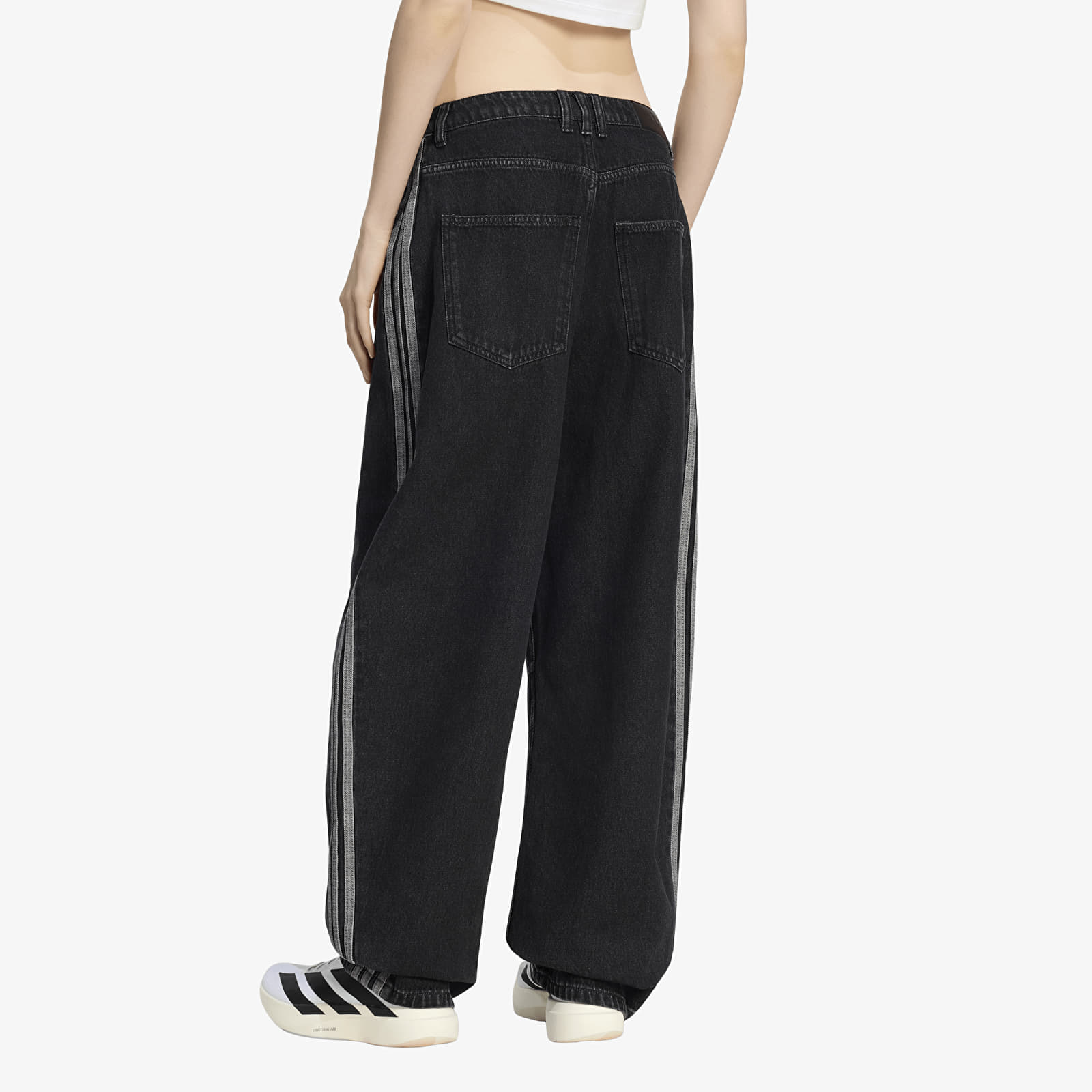 Jeans adidas High Rise Barrel Leg Denim Pant True Black Denim