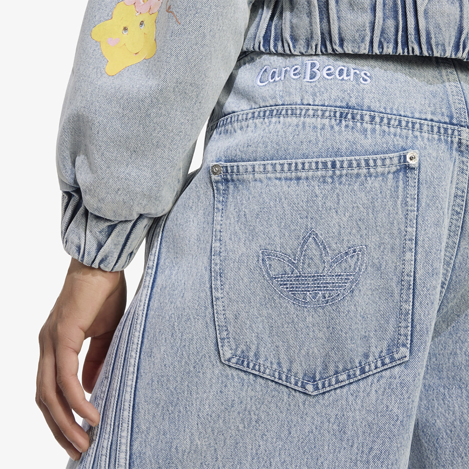 Джинси adidas x Care Bears Care Bear High Rise Wide Leg Denim Pant Clear Sky