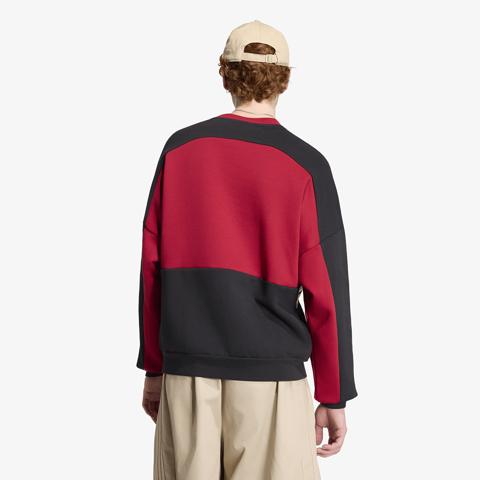 Hoodies and sweatshirts  adidas Cutline Crewneck Sweatshirt Black/ Team Victory Red