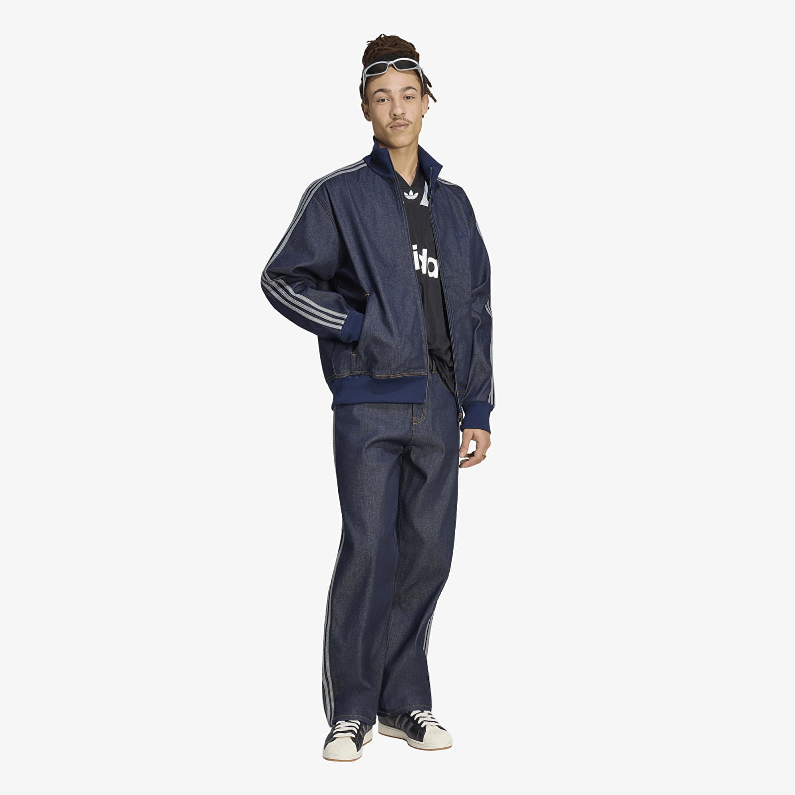 Jassen adidas Firebird Adicolor Raw Denim Track Top Jacket Indigo Denim