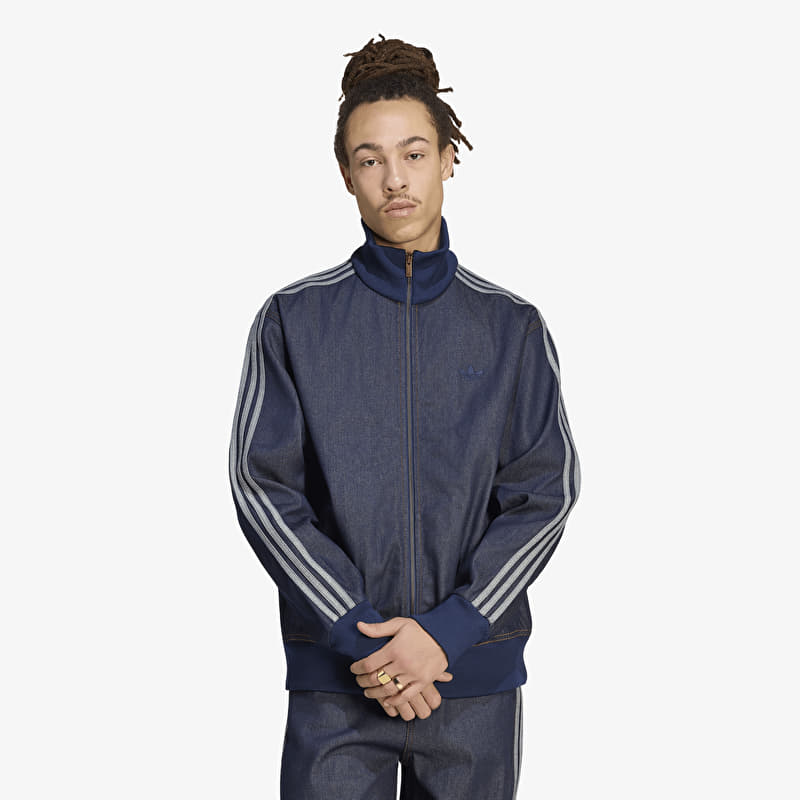 Takki adidas Firebird Adicolor Raw Denim Track Top Jacket Indigo Denim