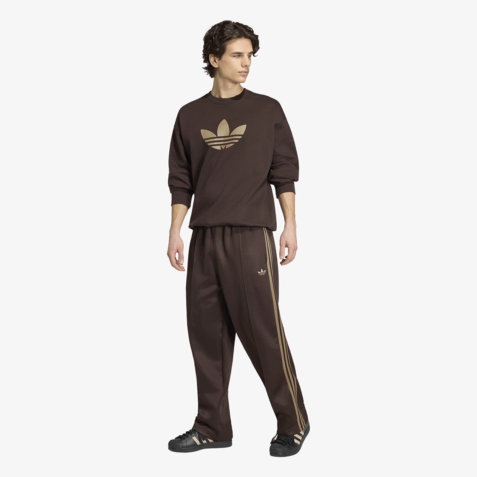 Bukser adidas Adicolor Spacer Baggy Trackpant Aurora Coffee