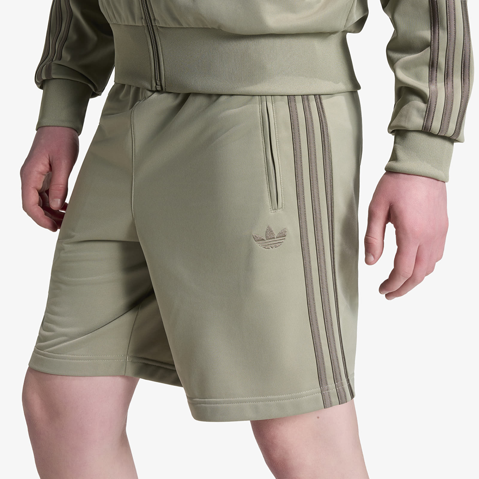 Kurzhosen adidas Firebird Shorts Silver Pebble