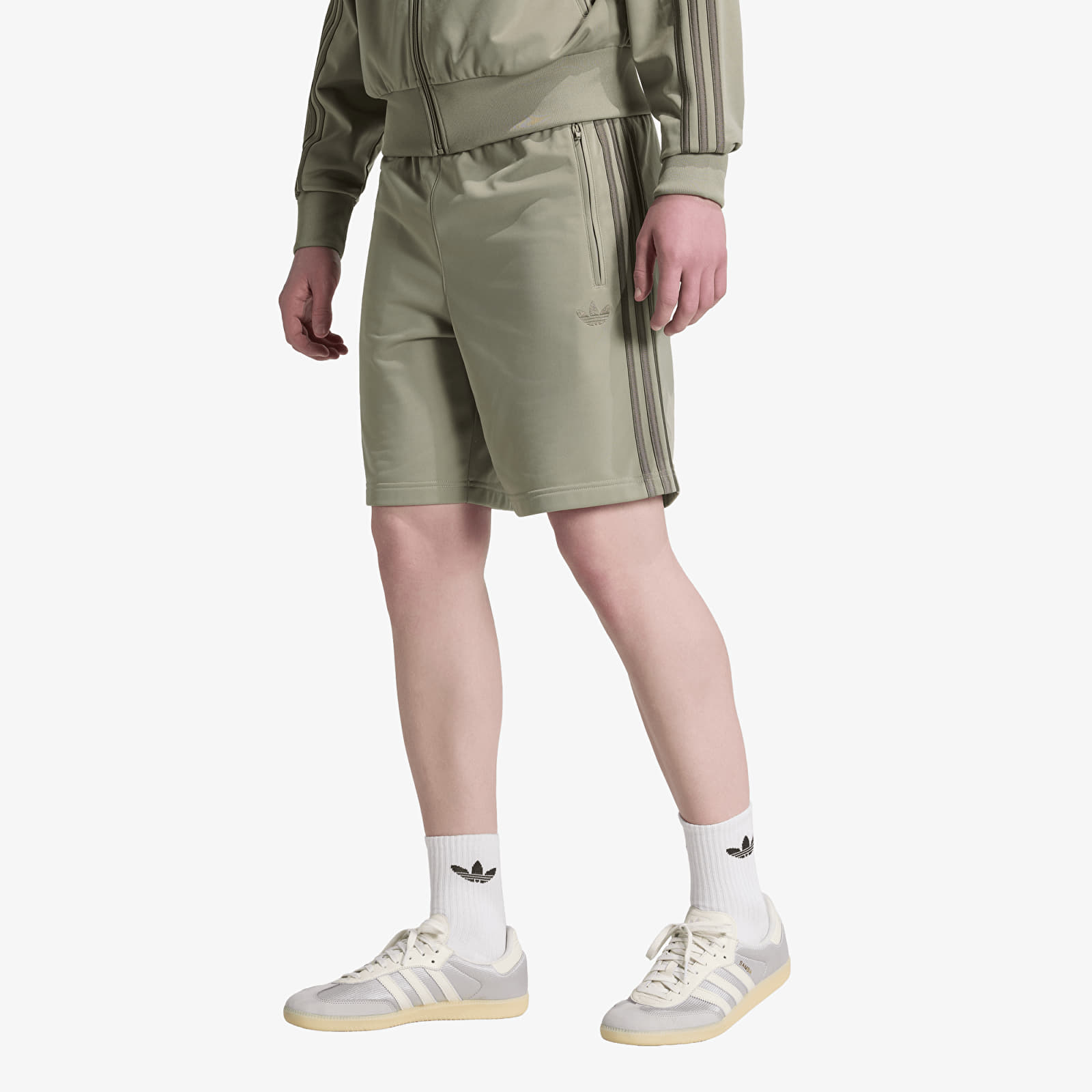 Kurzhosen adidas Firebird Shorts Silver Pebble