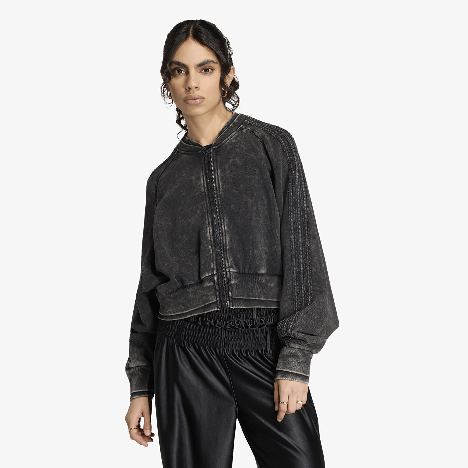 Hoodies and sweatshirts  adidas SST Double Layered Cropped Track Top Black