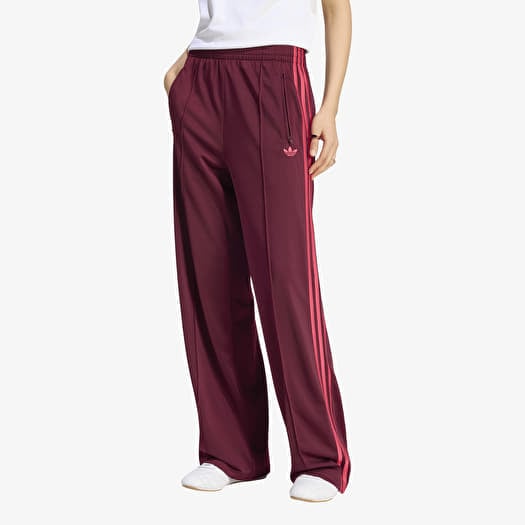 adidas Firebird Loose Track Tracksuit Bottoms Maroon/ Power Pink