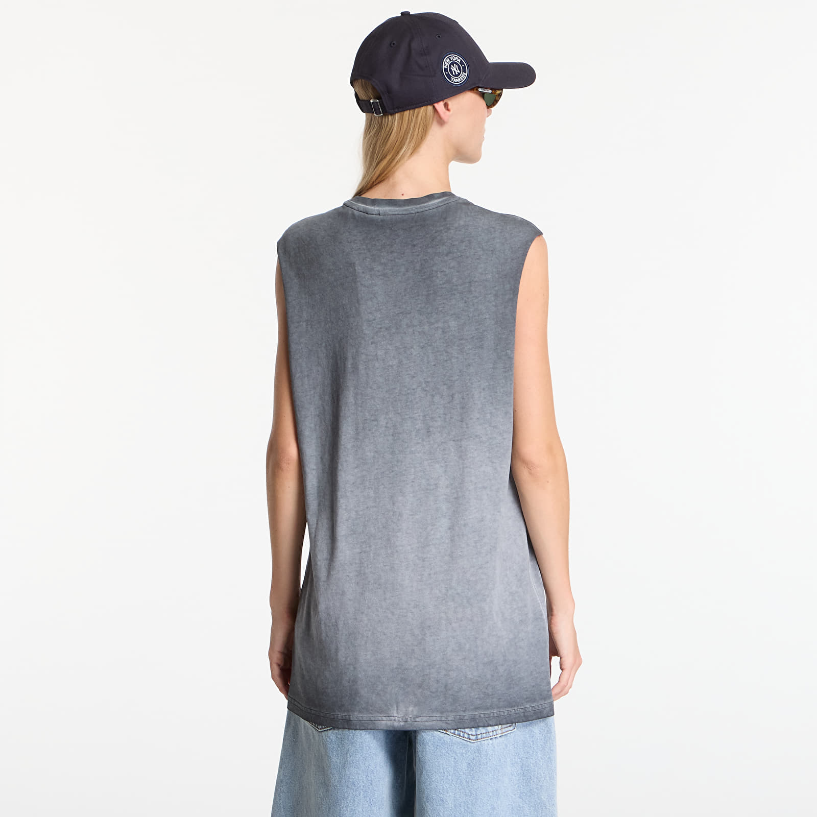 Pólók New Era MLB Washed Logo Sleeveless Tee New York Yankees UNISEX Black