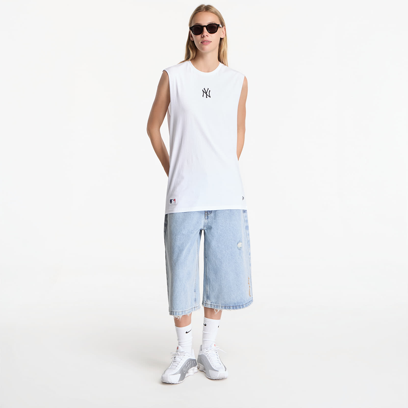 Vests New Era MLB Nos Midi Sleeveless Tee New York Yankees UNISEX Optic White